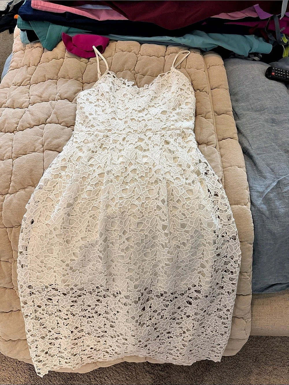 ASTR the label Lace Cami Midi Dress White